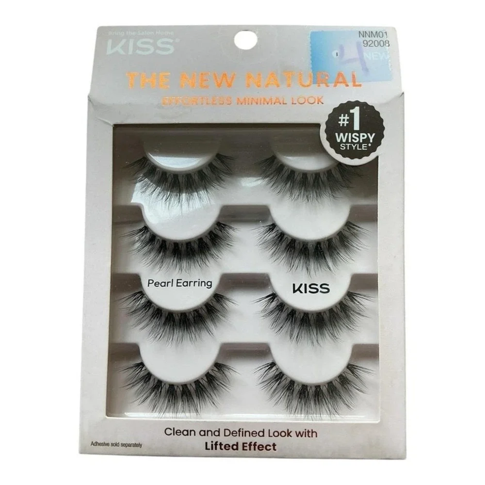 KISS - The New Natural Pearl Earring Lashes (3 Pairs) - Wispy False Eyelashes